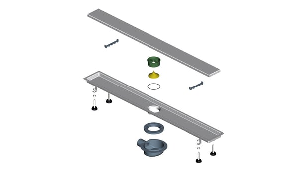 Σχάρα, κανάλι ντουζιέρας Tile 60x10